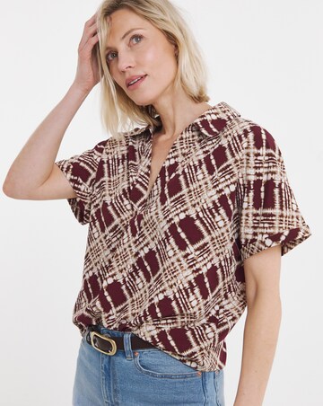 Collar Detail Short Sleeve Tunic
