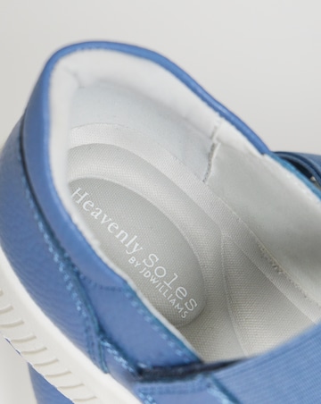 Heavenly Soles Gwen Touch and Close Bar Trainer - Extra Wide Fit (EEE)