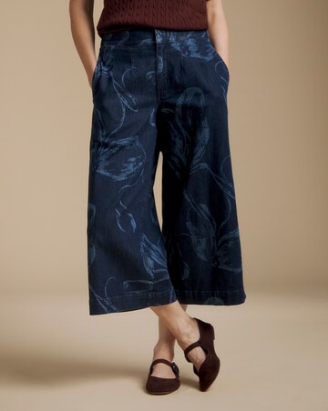 Julipa Printed Denim Cropped Trousers
