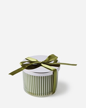 Winter Morning Eucalyptus & Cedar Striped Glass Candle