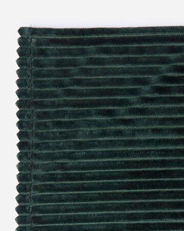 Ribbed Fleece Throw - Forest Green