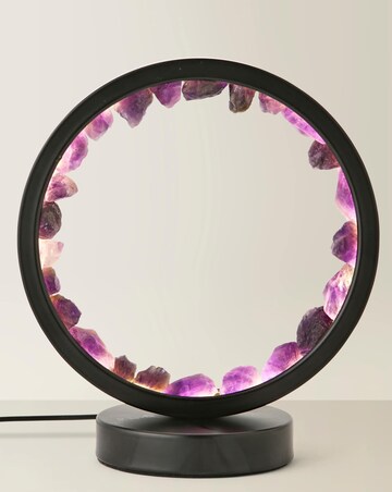 ValueLights Amethyst Crystal Wellness Table Lamp Light