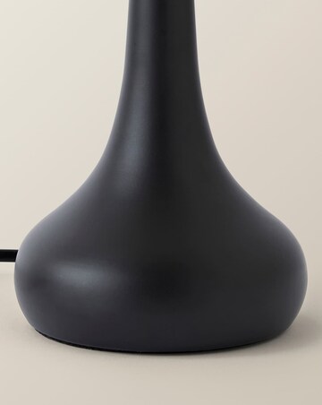 ValueLights Teardrop Pair of Black Chrome Touch Table Lamps