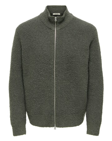 Only & Sons Dale Relaxed Long Sleeve Knit Cardigan - Grey