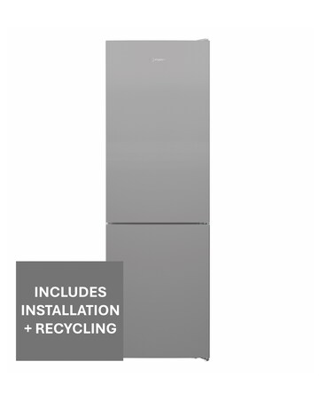 Indesit INKS 1361 S4UK 60/40 Fridge Freezer Silver + Install