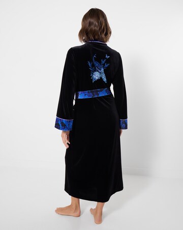 Joe Browns Boutique Velvet Embroidery Detail Dressing Gown