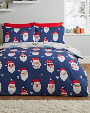Catherine Lansfield Christmas Santa Spec-Tacular Duvet Cover Set