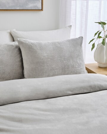 Plain Plush Fleece Duvet Cover Set