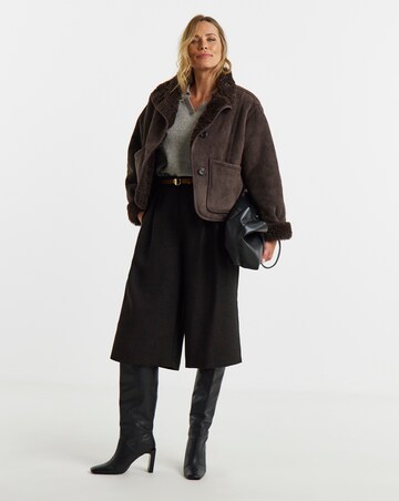 Chocolate Reversible Aviator Jacket