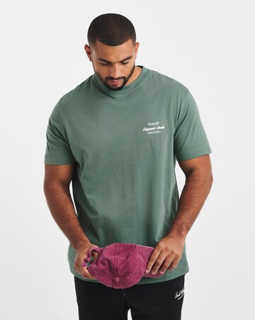 Jack & Jones Norrebro Typo Back Print T-Shirt - Green