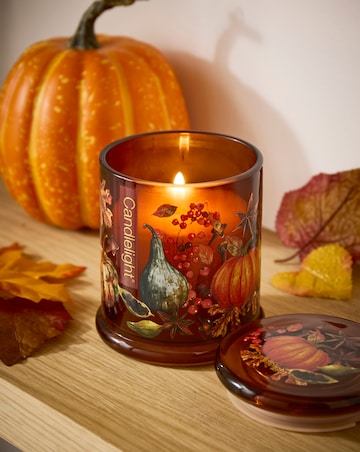 Spiced Pumpkin Large Glass Lidded Candle