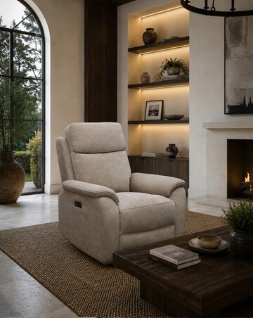 Aspire Kingsmere Fabric Power Recliner Armchair