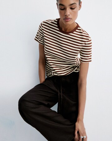 Mango Striped Cotton T-Shirt