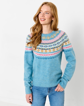 Joe Browns Fantastic Fairisle Jumper With Matching Snood