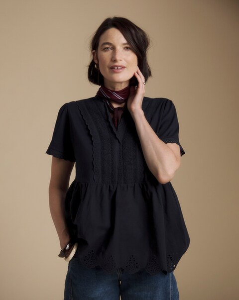 Julipa Lace Trim Blouse