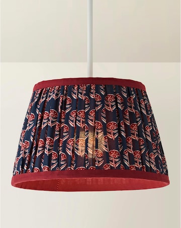 ValueLights Cyia Floral Pleated Shade with Contrast Trim