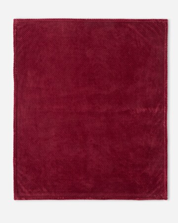 Waffle Fleece Throw - Deep Red