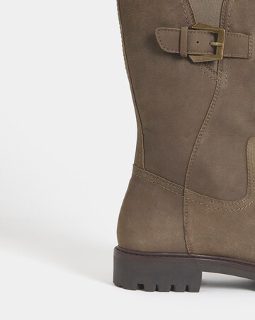 Maryse Faux Fur Trim Flat Calf Boots - Extra Wide Fit (EEE)