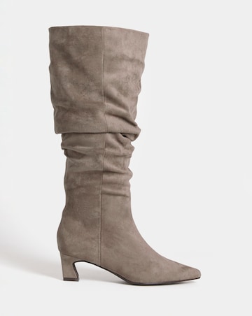 Alison Slouchy Pointed Knee High Boots - Wide Fit (E) & Curvy Calf