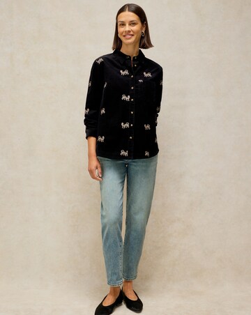 White Stuff Libby Embroidered Cord Shirt