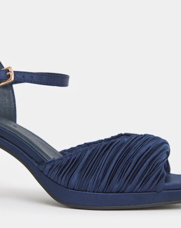 Eve Pleated Two Part Platform Heels - Extra Wide Fit (EEE)