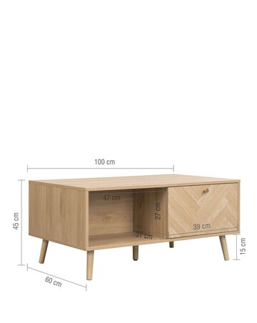 Herringford 1 Drawer Coffee Table