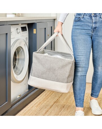 Minky Collapsible Fabric Water-Resistant Laundry Bag