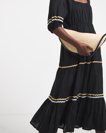 Pure Cotton Tiered Smock Dress