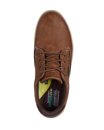 Skechers Waterproof Garlan Pryor Shoe Wide Fit - Brown