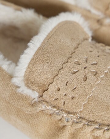 Shelby Cut Out Loafer Slippers - Wide Fit (E)