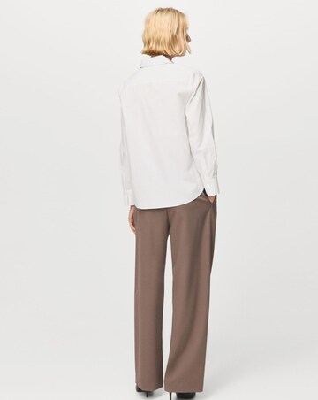 Mango Cotton And Lyocell Blend Straight Shirt