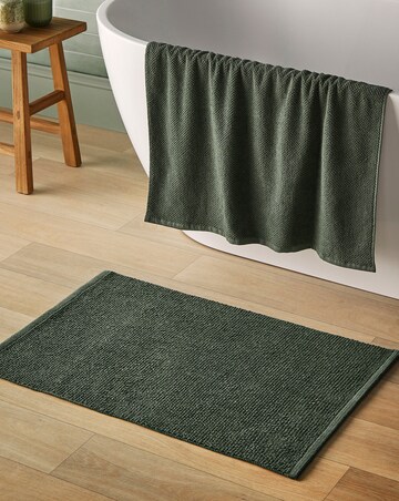 Silentnight Textured Knot Cotton Bath Mat
