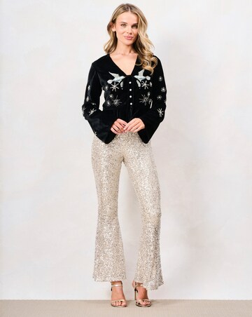 Hope & Ivy The Glacia Embellished Top