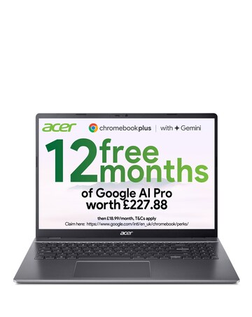 Acer Chromebook Plus 516 - 16in Intel Core i3 8GB 128GB WUXGA - Iron