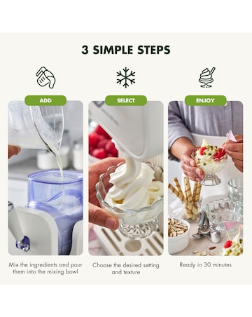 GreenPan Frost Ice Cream Maker Cream White