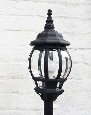 ValueLights Windsor Black Outdoor IP44 Wired Lamp Post Light - Bulb Included