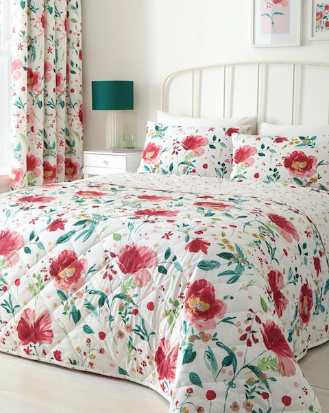 D & Abstract Poppy Bedspread