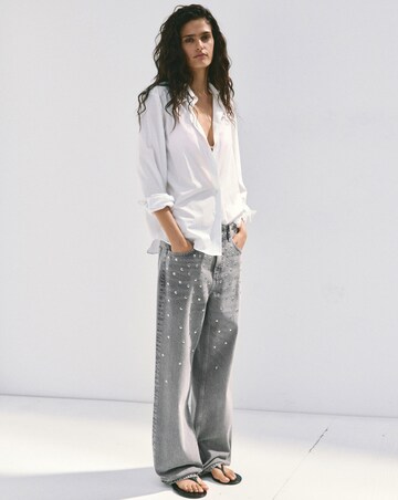 Mango Regular Waist Studded Jeans