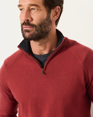 FatFace Rye Half Neck - Red