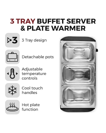 Tower 3 x 1.5L Buffet Server