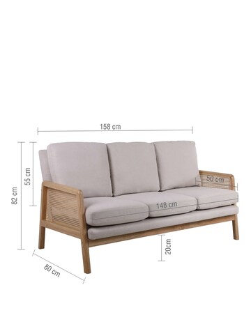 Ida Rattan 3 Seater Sofa