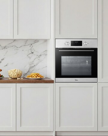 Midea 9-Funct Built-In Single Oven Digital Timer Stain Steel + Installation