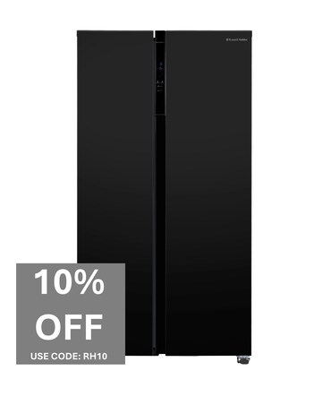 Russell Hobbs RH90AFF201B Slim American Fridge Freezer - Black E Rated