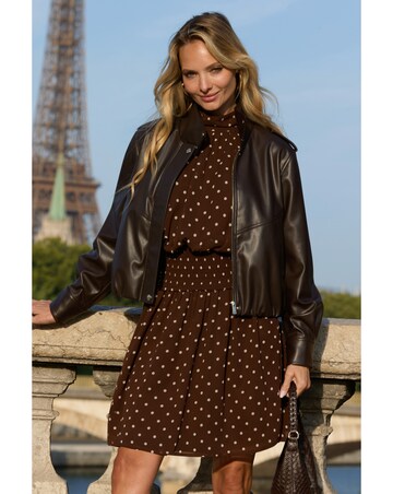 Sosandar Polka Dot Mini Dress