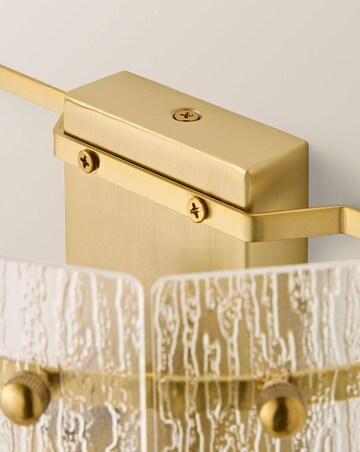 ValueLights Darcy Brushed Gold Flush Wall Light