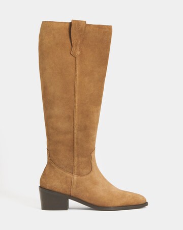 Carly Suede Knee High Western Boots - Extra Wide Fit (EEE) & Super Curvy Calf