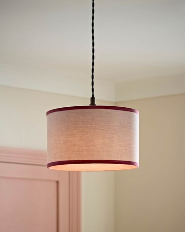 ValueLights Kiara Pink Woven Shade with Colour Match Inner Small