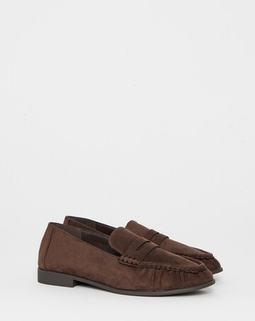 Palmer Puckered Flat Loafer Shoes - Wide Fit (E)