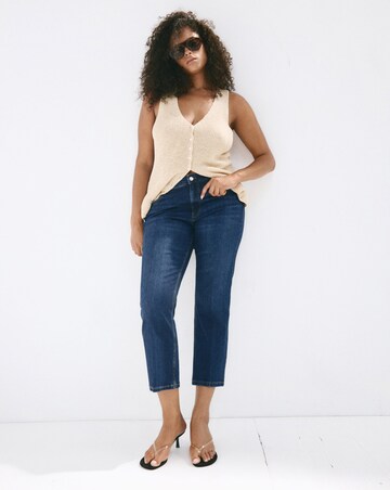 Mango Sienna Flared Cropped Jeans