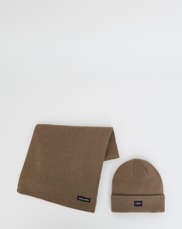 Jack & Jones DNA Hat and Scarf Giftbox - Walnut